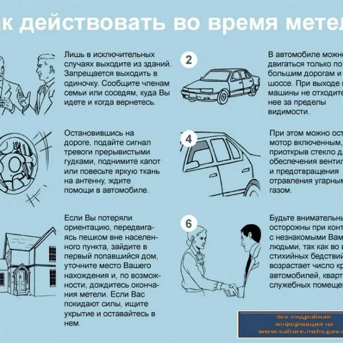 МЧС напоминает о правилах безопасности при метели 